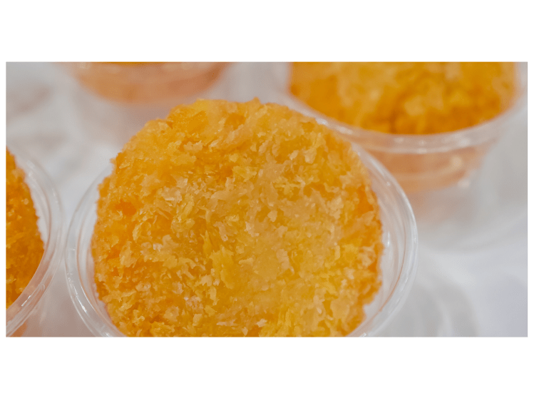 Crispy melted cheese